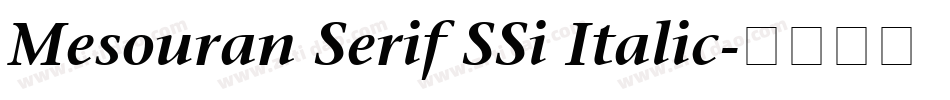 Mesouran Serif SSi Italic字体转换